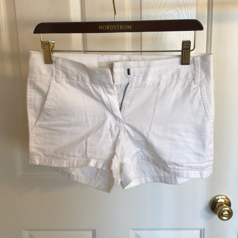 Jcrew white chino shorts